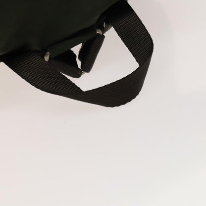 Prada Vela Double Front Pocket Backpack Tessuto with Saffiano Leather, Khaki, Nylon, Backpack