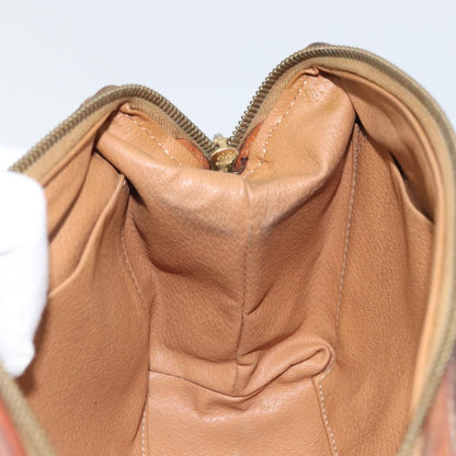 Celine Macadam Pochette Canvas and Leather, BROWN, CANVAS, Clutche & pouche