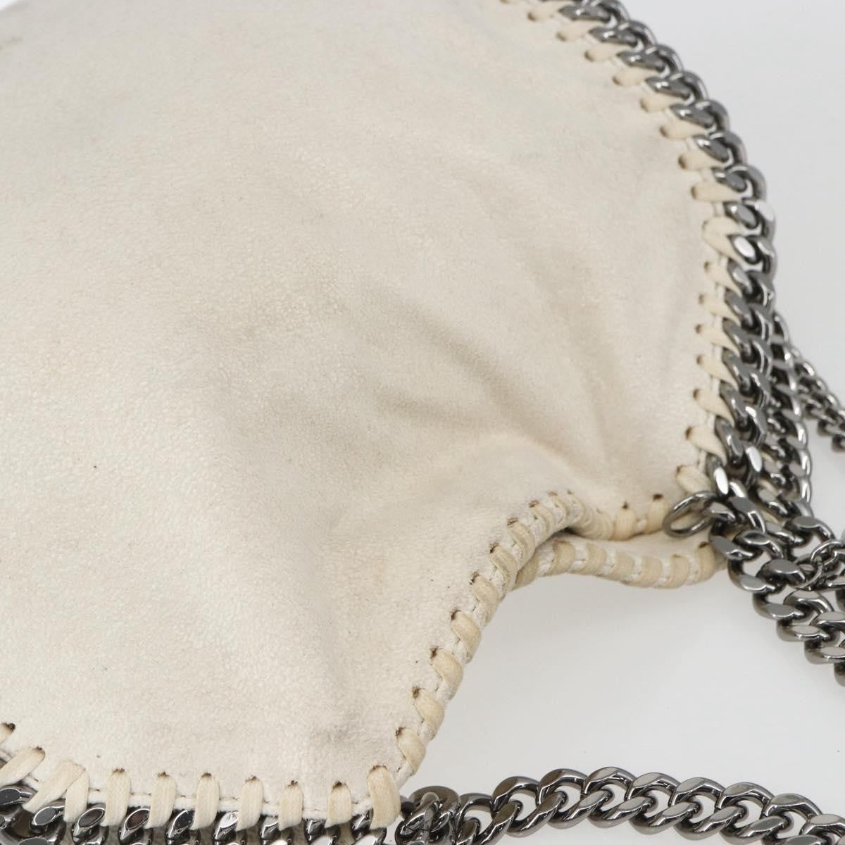 Stella McCartney Falabella Fold Over Crossbody Bag Shaggy Deer, WHITE, POLYESTER, Handbag