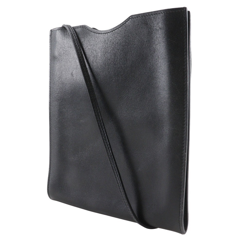 Hermes Onimaitou Handbag Leather, BLACK, LEATHER, Shoulder bag