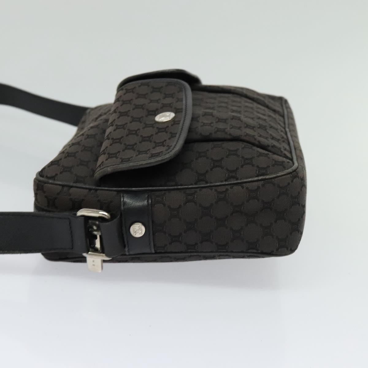Celine Vintage Macadam Shoulder Bag Canvas, BLACK, CANVAS, Shoulder bag