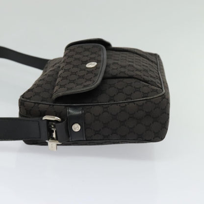 Celine Vintage Macadam Shoulder Bag Canvas, BLACK, CANVAS, Shoulder bag