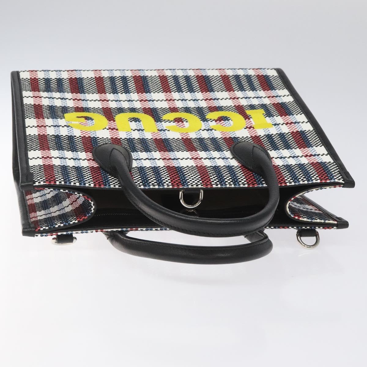 Gucci ICCUG Tote Embroidered Faux Raffia, MULTICOLOUR, CANVAS, Tote bag