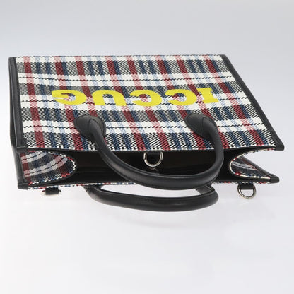 Gucci ICCUG Tote Embroidered Faux Raffia, MULTICOLOUR, CANVAS, Tote bag