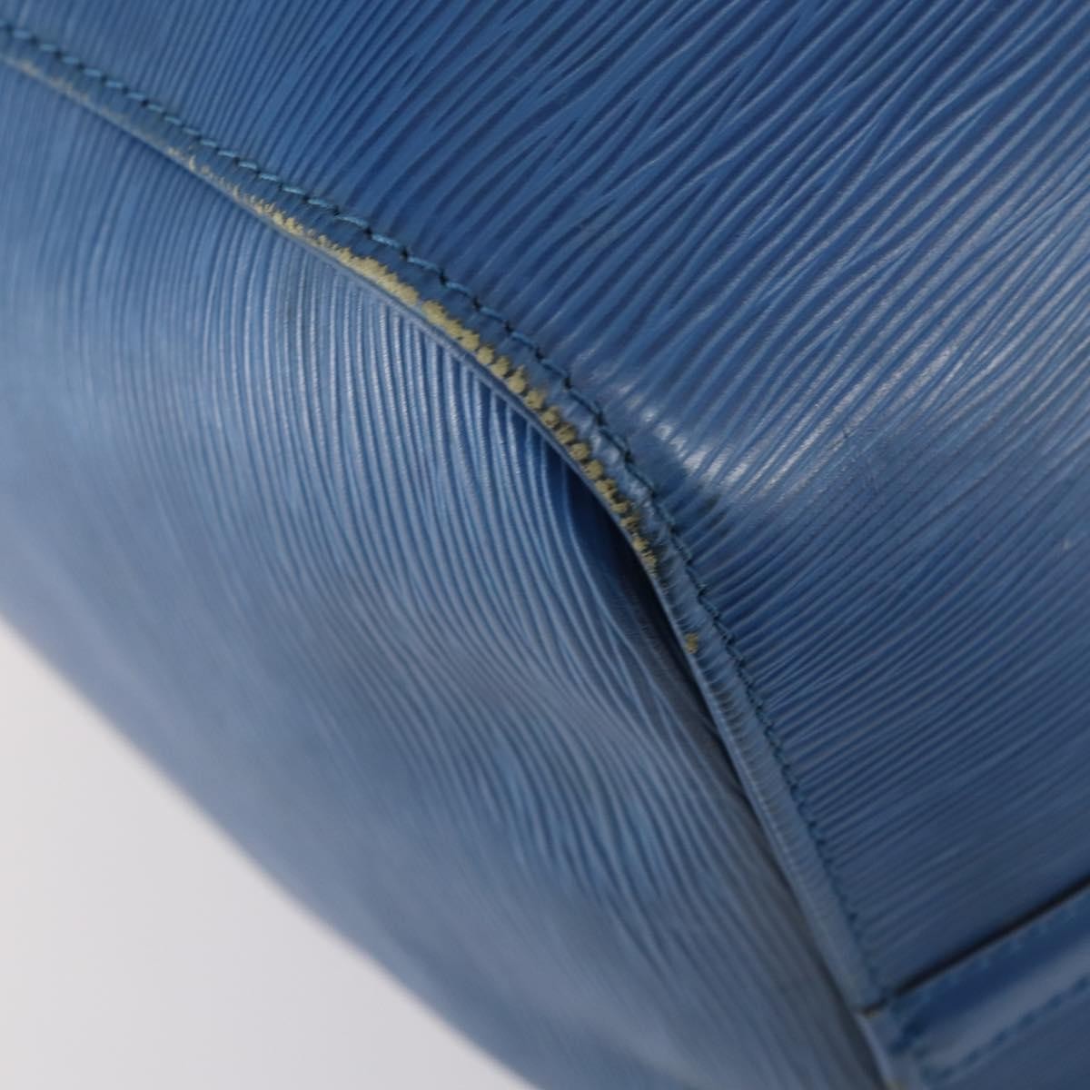 Louis Vuitton Keepall Bag Epi Leather, BLUE, LEATHER, Travel bag