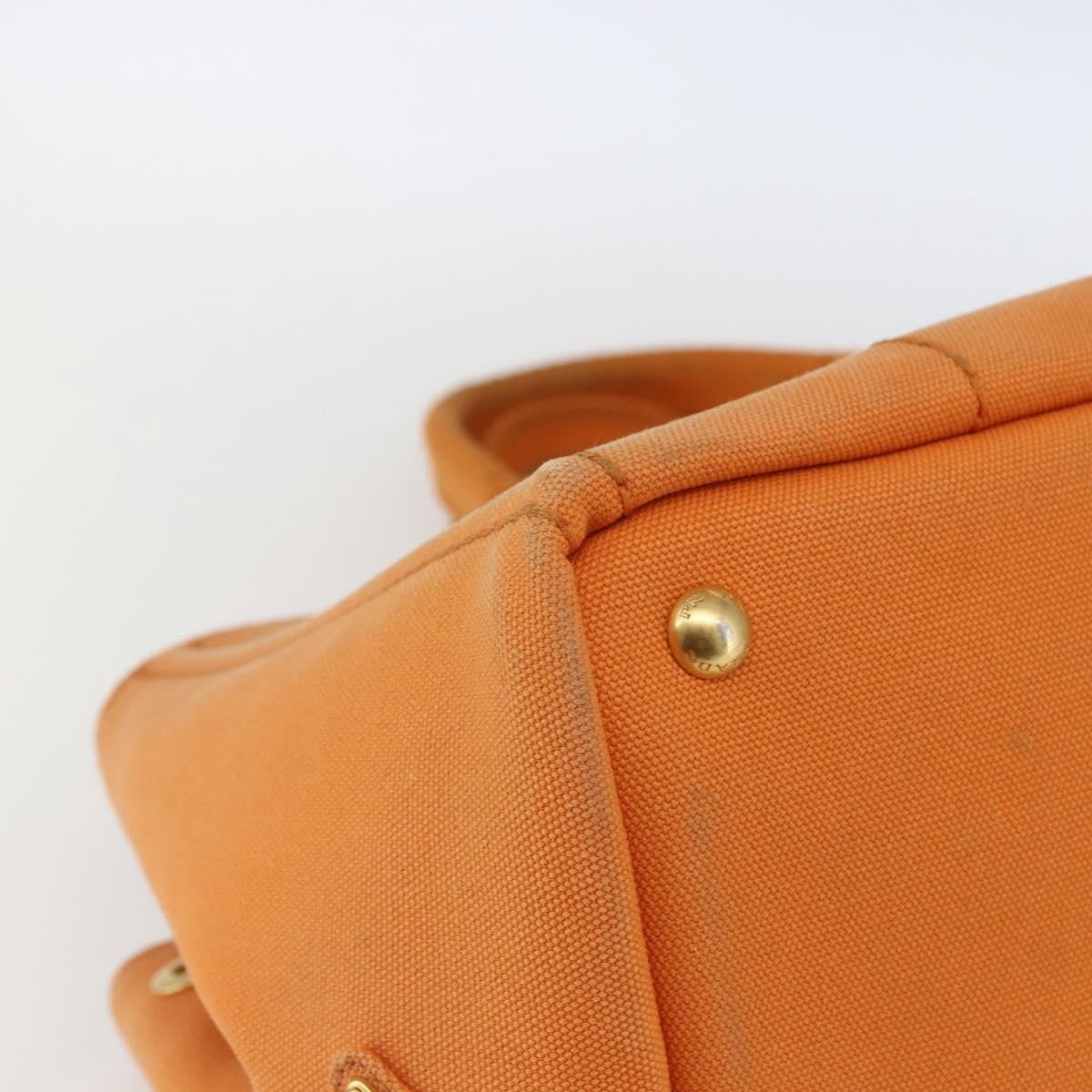 Prada Canapa Tote Canvas, ORANGE, CANVAS, Tote bag