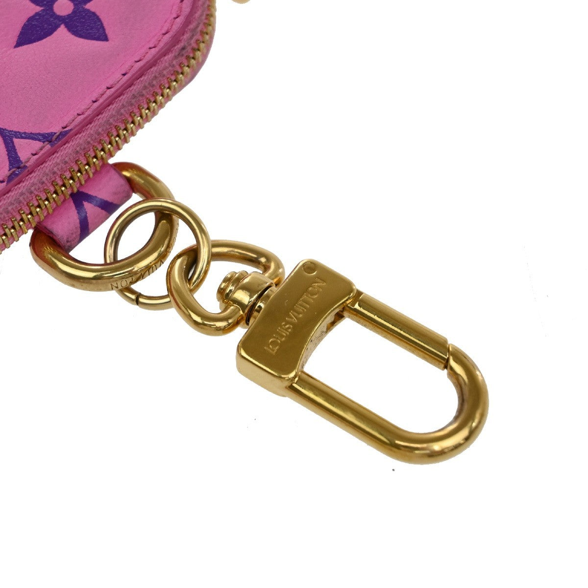 Louis Vuitton Lanyard Multipochette Coin Case Monogram Empreinte, PINK, LEATHER, Wallets