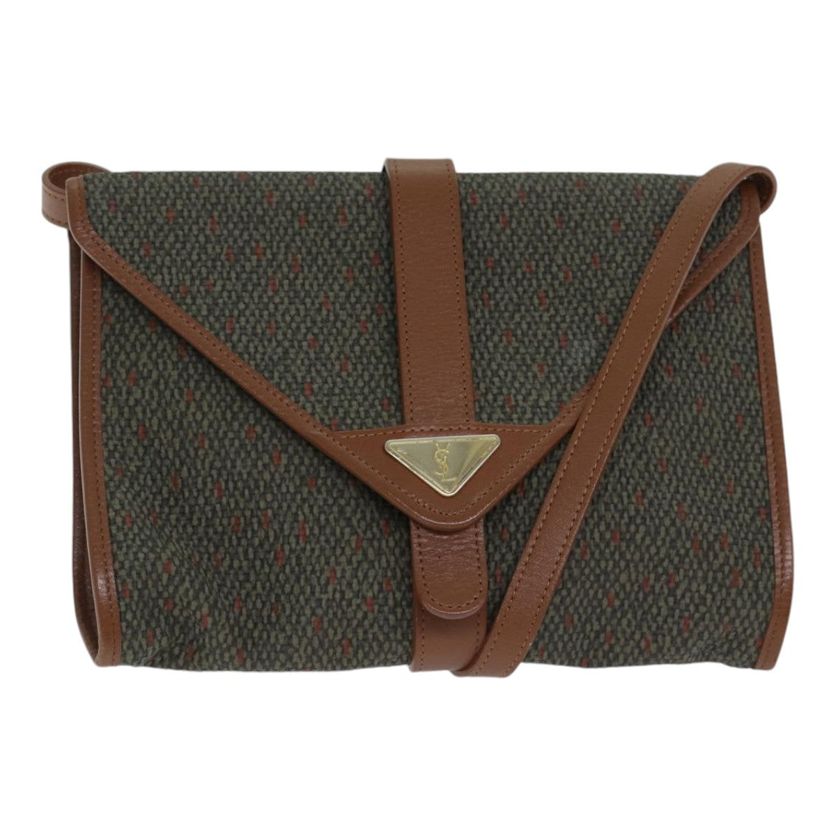 Saint Laurent Vintage Shoulder Bag Canvas, GOLD, PVC, Shoulder bag