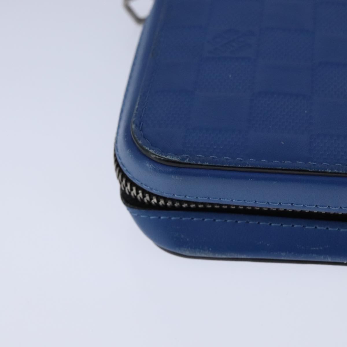 Louis Vuitton Organiser Atholl Leather, BLUE, LEATHER, Wallets