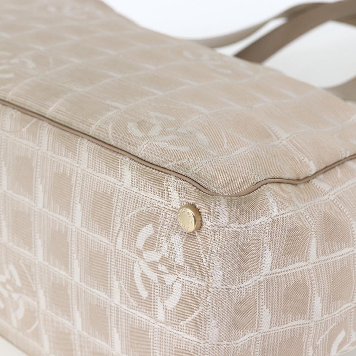 Chanel Travel Line Tote Nylon, BEIGE, NYLON, Tote bag