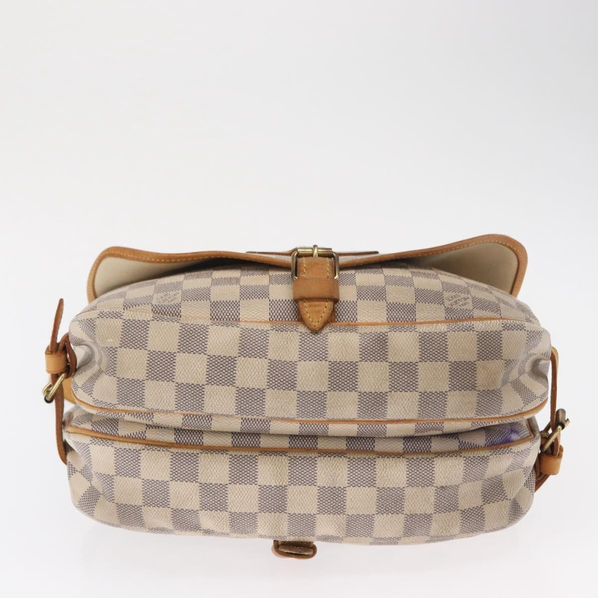 Louis Vuitton Saumur Handbag Damier, BEIGE, CANVAS, Shoulder bag