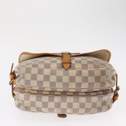 Louis Vuitton Saumur Handbag Damier, BEIGE, CANVAS, Shoulder bag