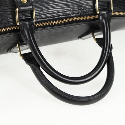 Louis Vuitton Speedy Handbag Epi Leather, BLACK, LEATHER, Handbag