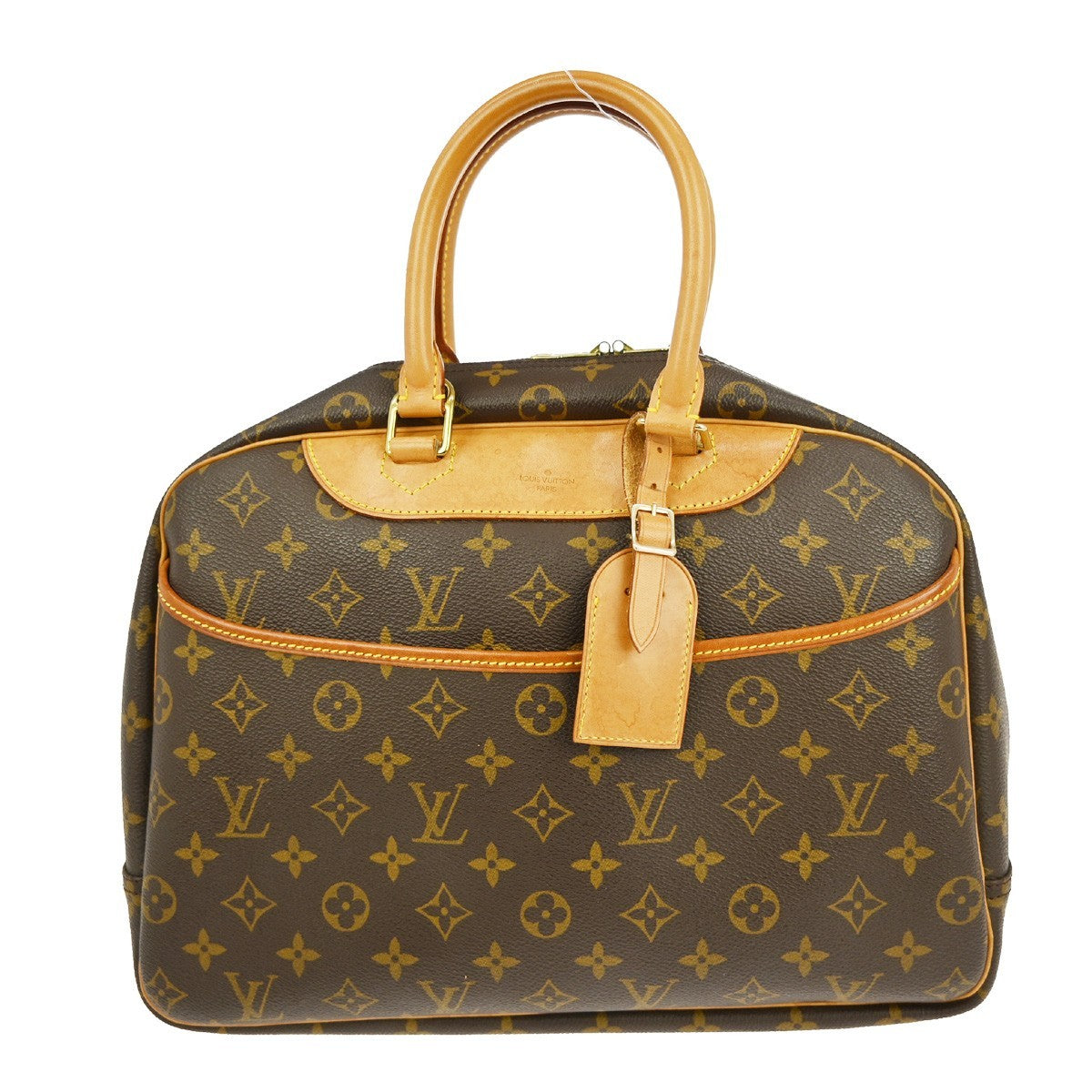Louis Vuitton Deauville Handbag Monogram Canvas, BROWN, CANVAS, Handbag