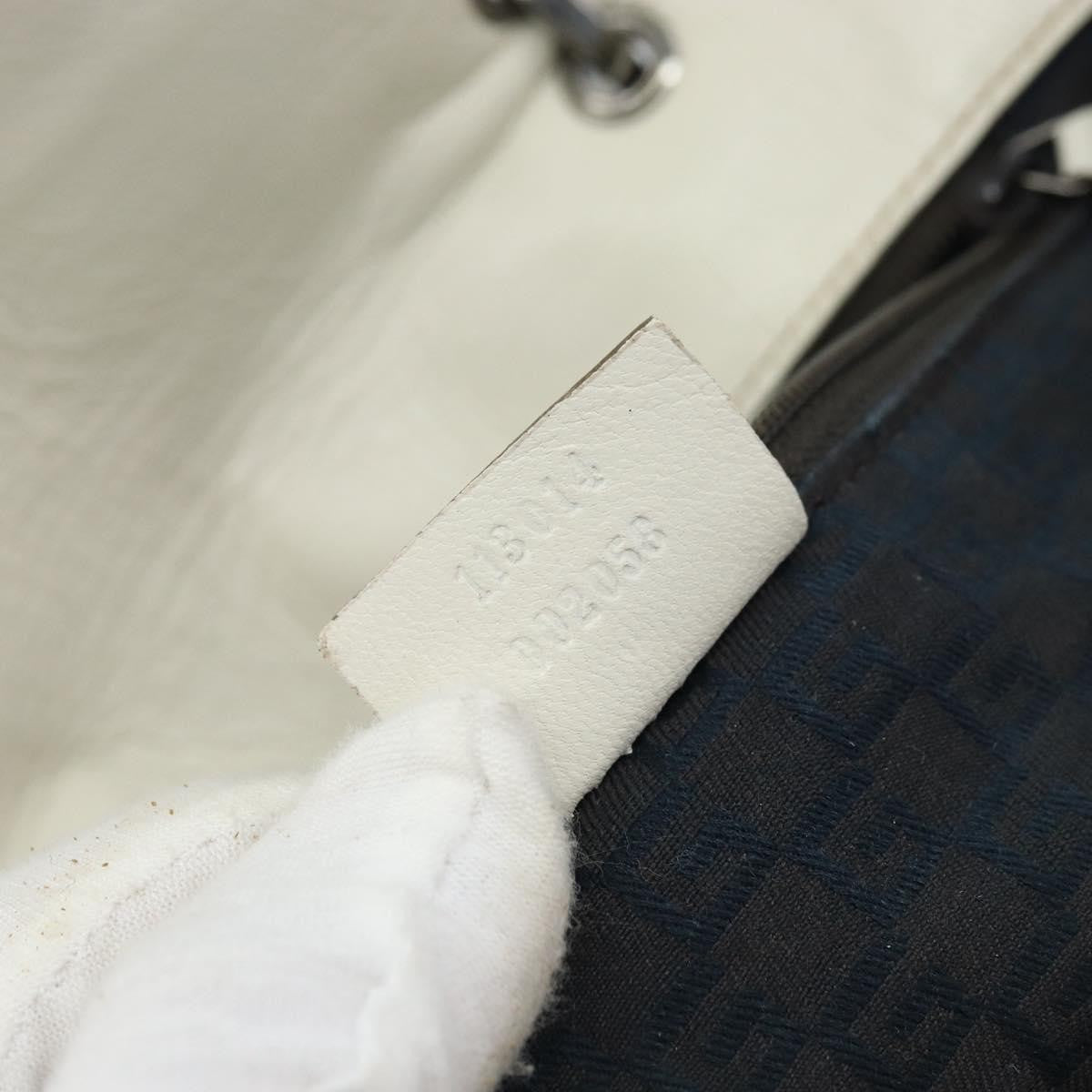 Gucci Vintage Handbag Leather, WHITE, LEATHER, Handbag