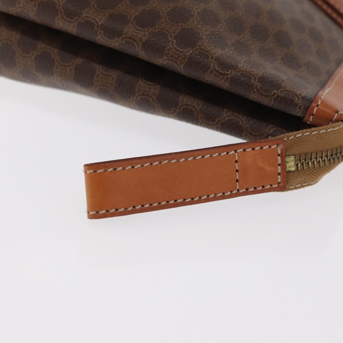 Celine Macadam Pochette Canvas and Leather, BEIGE, CANVAS, Clutche & pouche