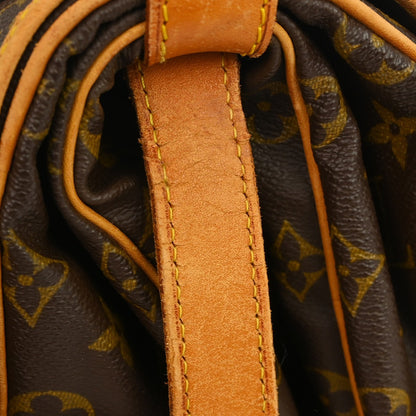 Louis Vuitton Saumur Handbag Monogram Canvas, Brown, Canvas, Shoulder Bag