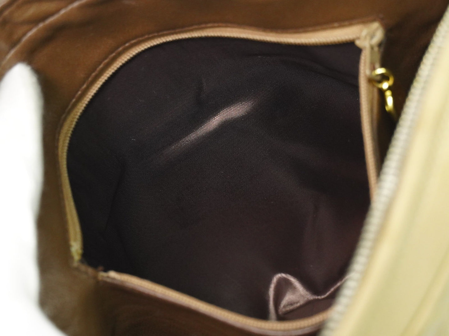 Chanel Vintage Camera bag Quilted Lambskin, BEIGE, LEATHER, Crossbody bag