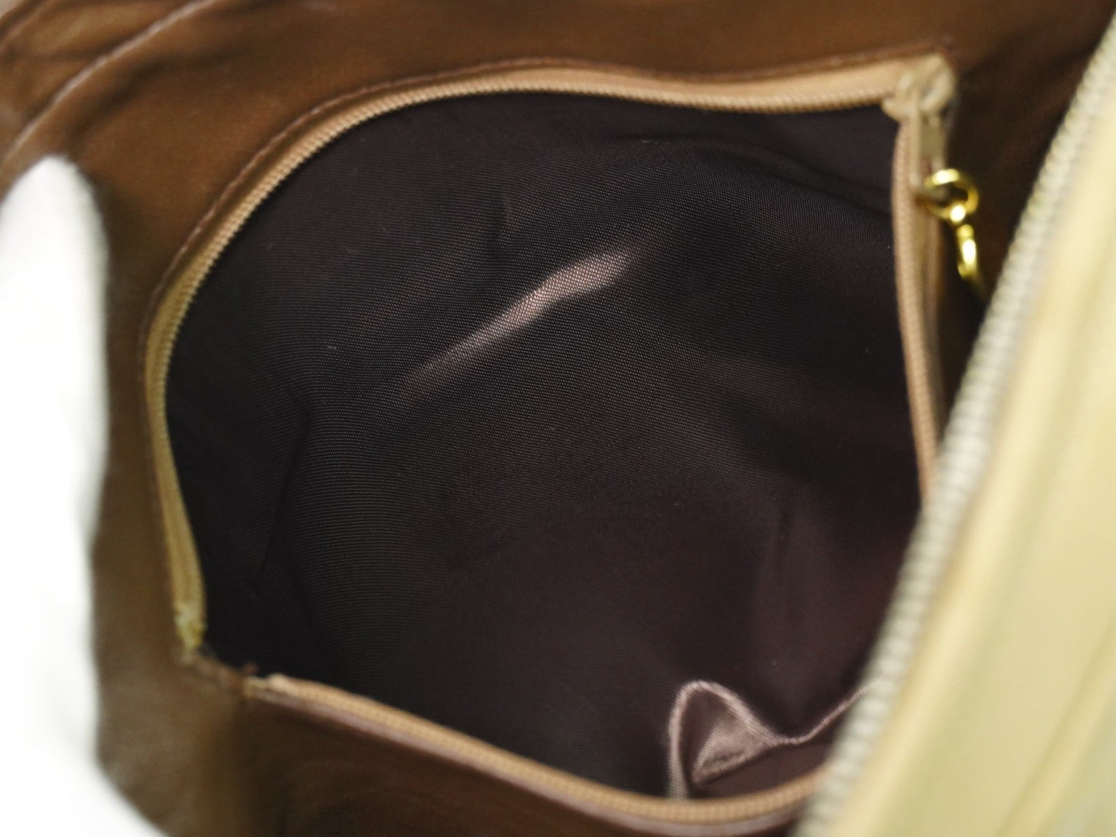 Chanel Vintage Camera bag Quilted Lambskin, BEIGE, LEATHER, Crossbody bag