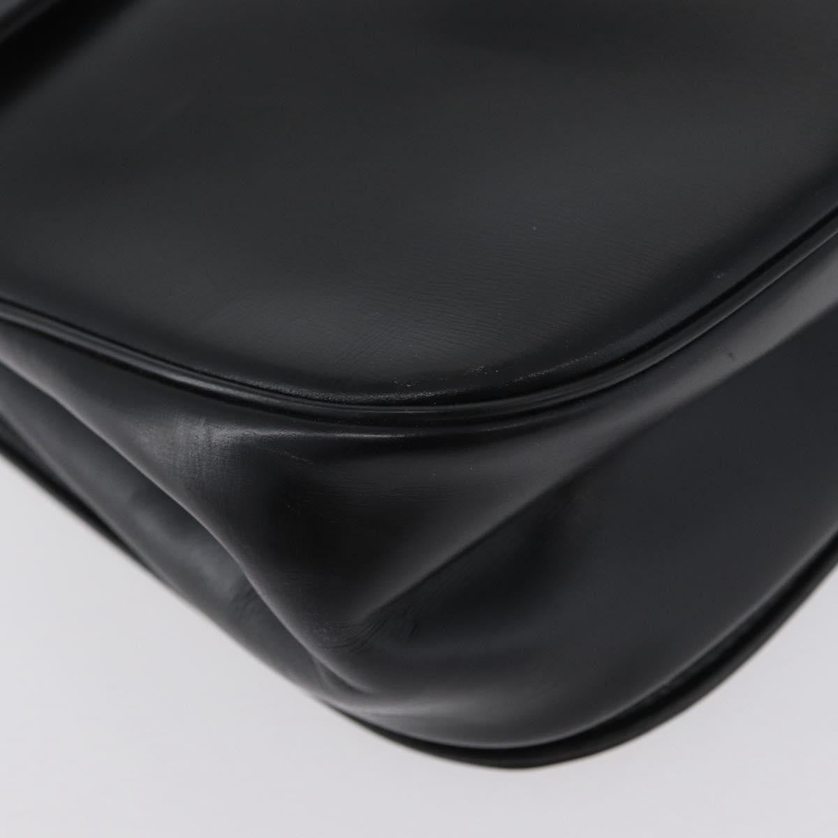 Christian Dior Vintage CD Logo Shoulder Bag Leather, BLACK, LEATHER, Shoulder bag