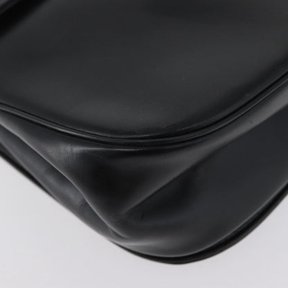 Christian Dior Vintage CD Logo Shoulder Bag Leather, BLACK, LEATHER, Shoulder bag