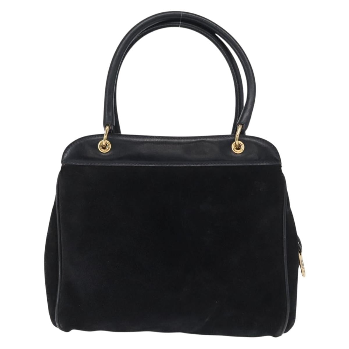 Gucci Vintage Handbag Suede, BLACK, SUEDE, Handbag