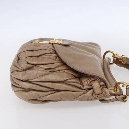 Miu Miu Coffer Satchel Matelasse Leather, PINK, LEATHER, Handbag