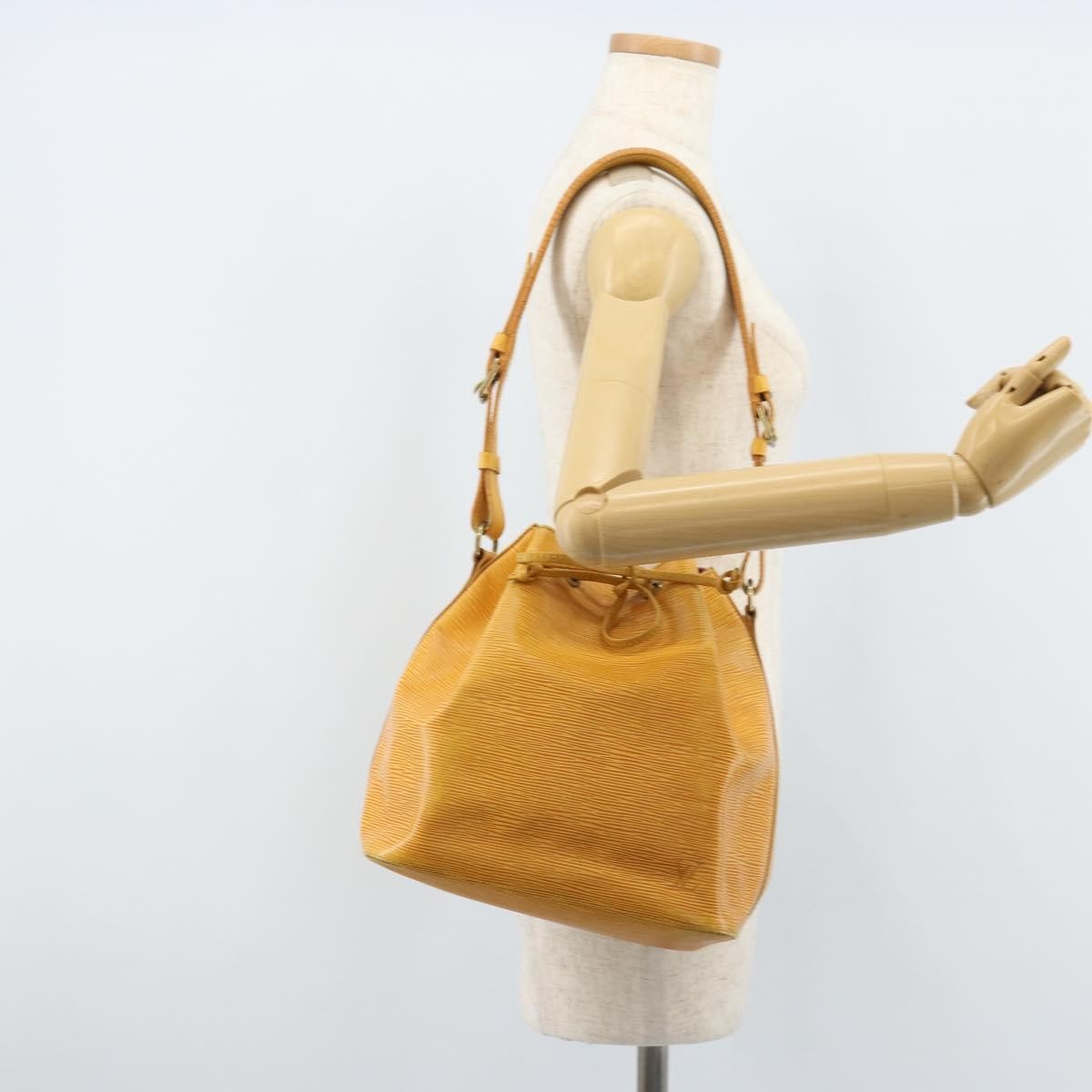 Louis Vuitton Petit Noe Handbag Epi Leather, Yellow, Leather, Shoulder Bag