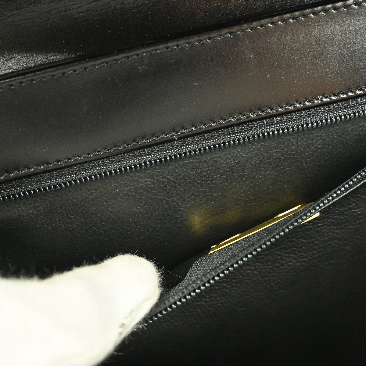 Christian Dior Vintage Handbag Leather, BLACK, LEATHER, Handbag