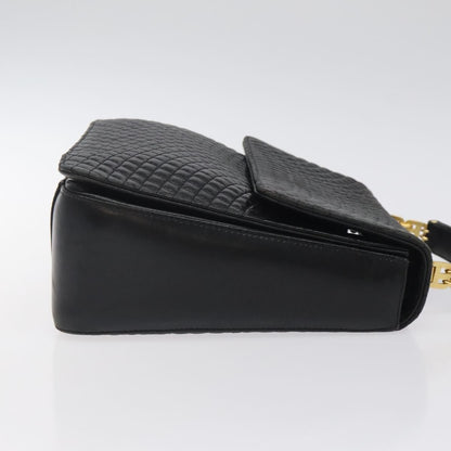 Bally Vintage Flap Handbag Quilted Leather, BLACK, LEATHER, Handbag