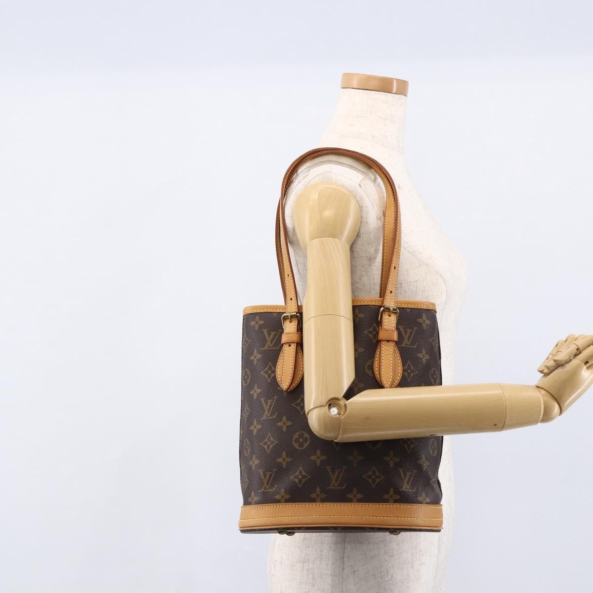 Louis Vuitton Bucket Bag Monogram Canvas, BROWN, CANVAS, Shoulder bag