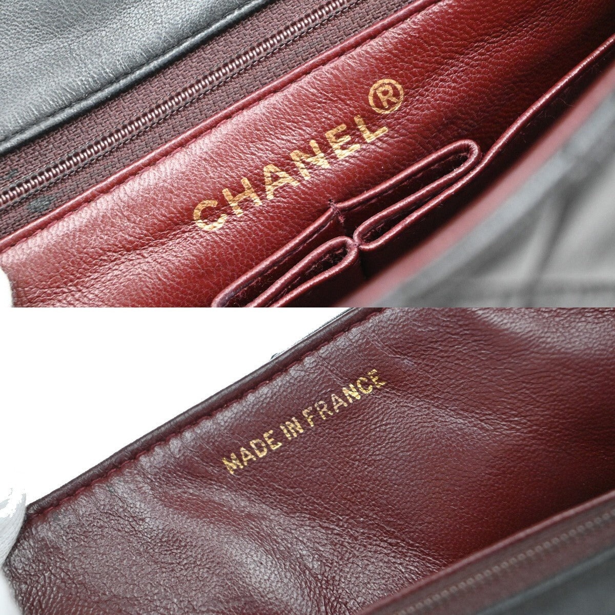 Chanel Vintage Square Classic Flap Bag Quilted Lambskin, BLACK, LEATHER, Shoulder bag