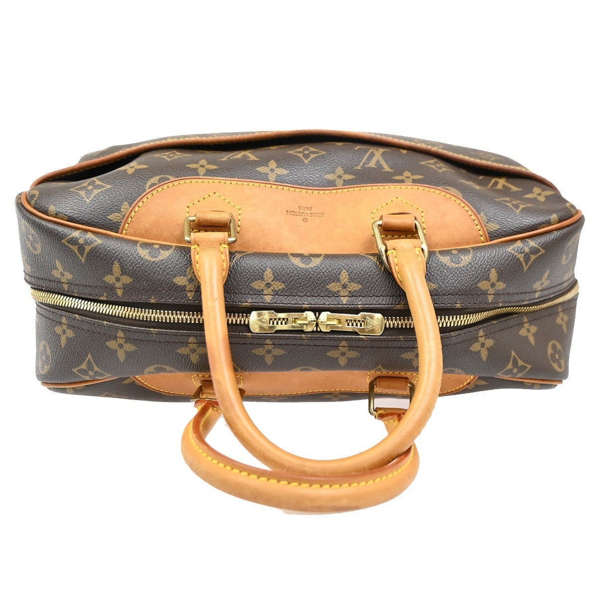 Louis Vuitton Deauville Handbag Monogram Canvas, BROWN, CANVAS, Handbag