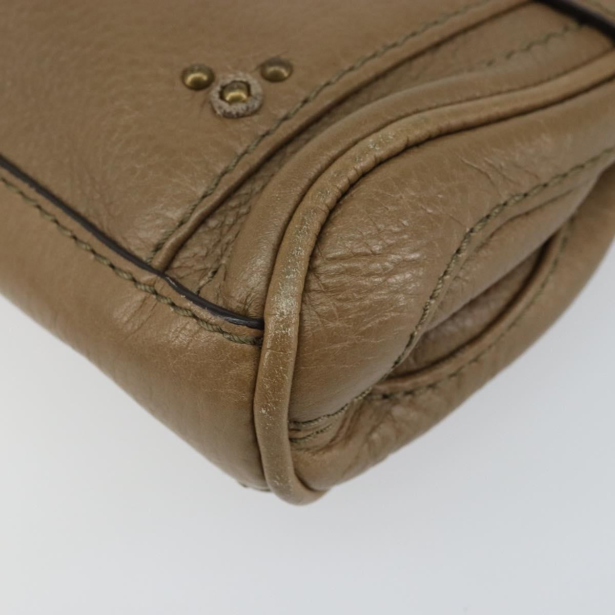 Chloe Paddington Pouch Leather, BEIGE, LEATHER, Clutche & pouche