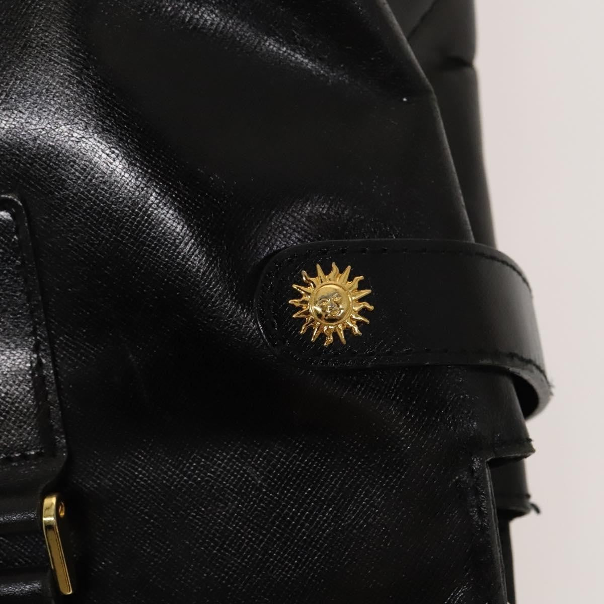 Versace Vintage Handbag Leather, BLACK, LEATHER, Handbag