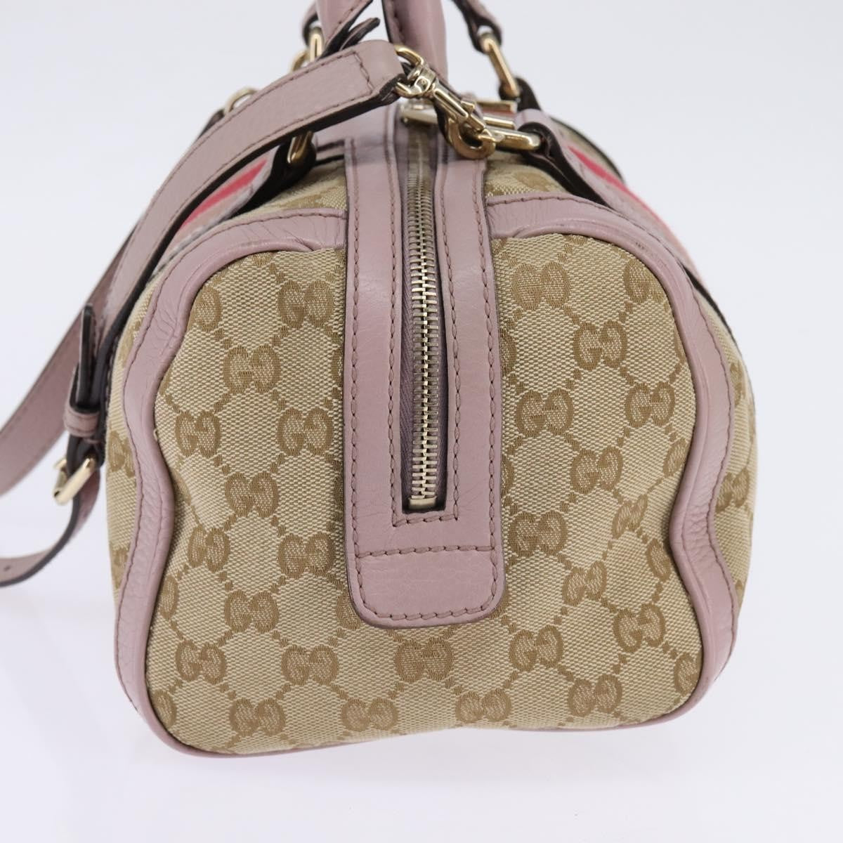 Gucci Vintage Web Boston Bag GG Canvas, BEIGE, CANVAS, Travel bag