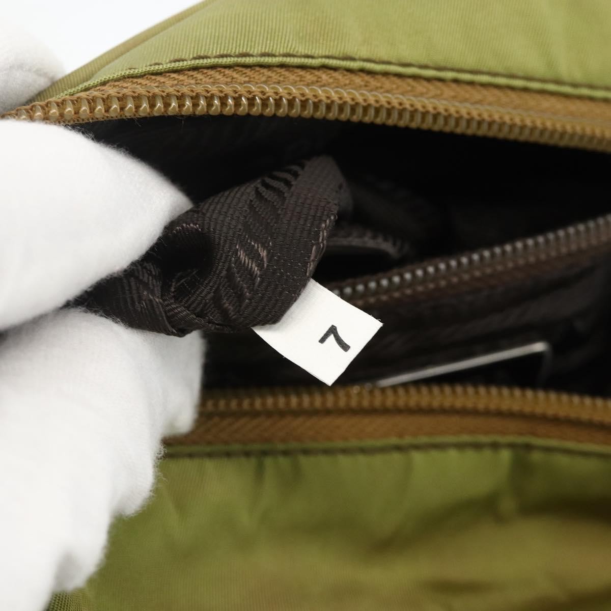 Prada Vintage Tote Tessuto, Khaki, Nylon, Tote Bag