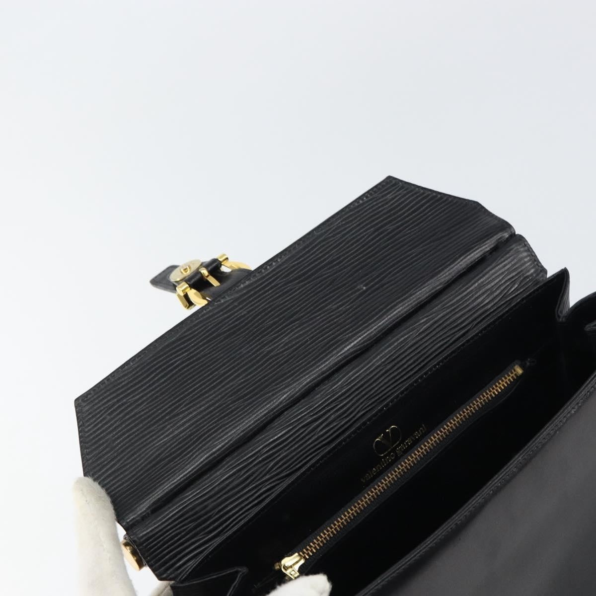 Valentino Garavani Vintage Handbag Leather, BLACK, LEATHER, Handbag