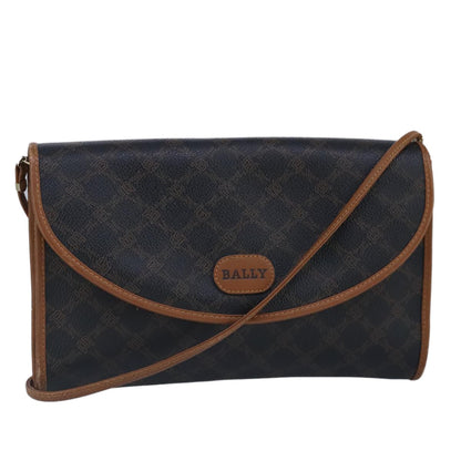 Bally Vintage Shoulder Bag Leather, Black, Leather, Handbag