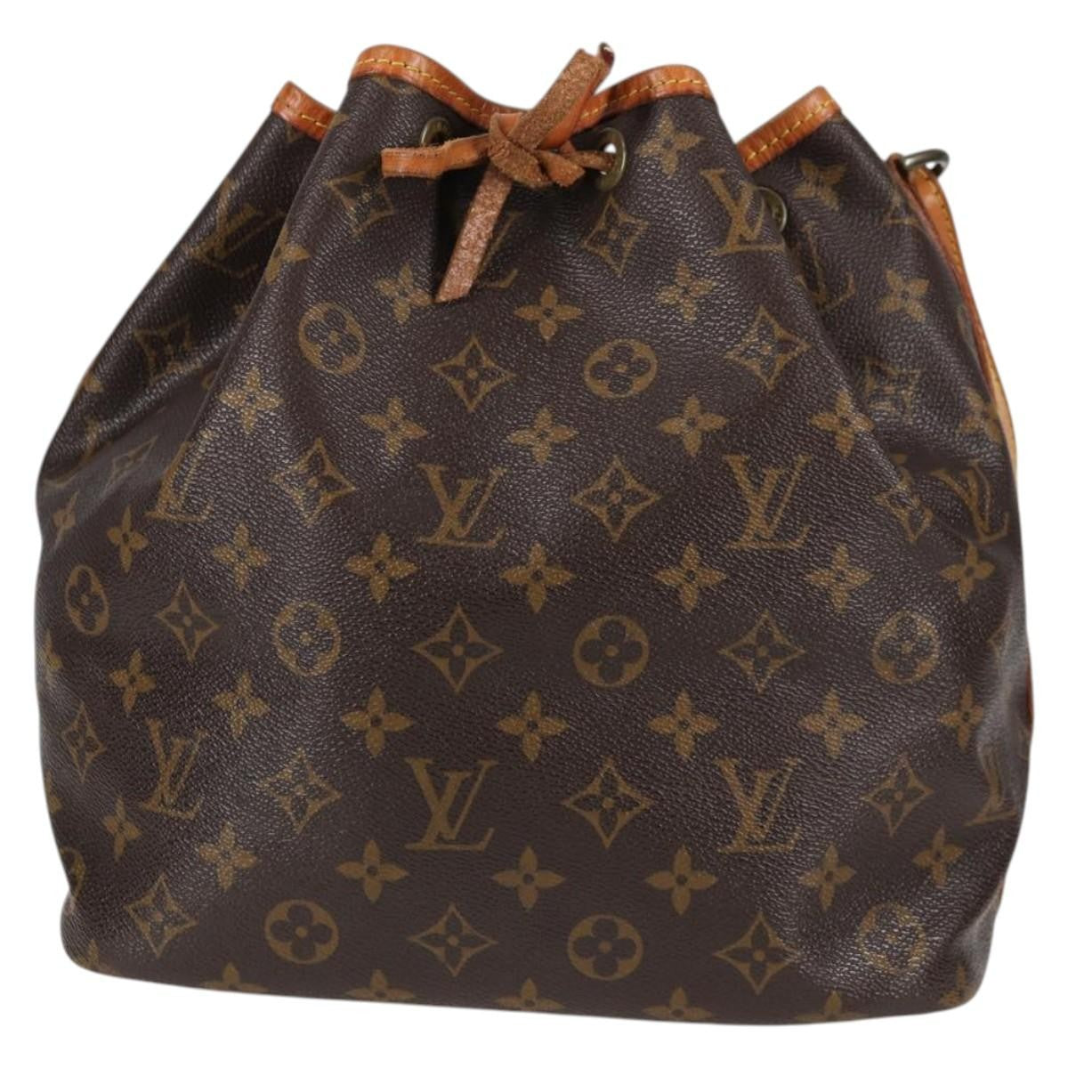 Louis Vuitton Petit Noe Handbag Monogram Canvas, BROWN, CANVAS, Handbag