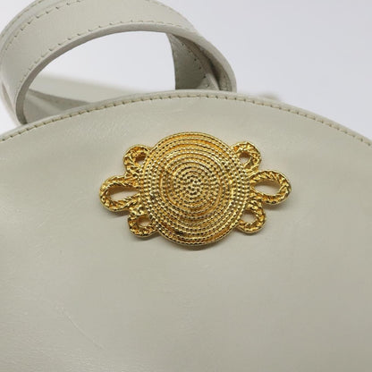 Salvatore Ferragamo Shoulder Bag Leather, WHITE, LEATHER, Shoulder bag
