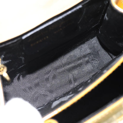 Salvatore Ferragamo Gancini handbag Patent leather, Yellow, Patent Leather, Handbag