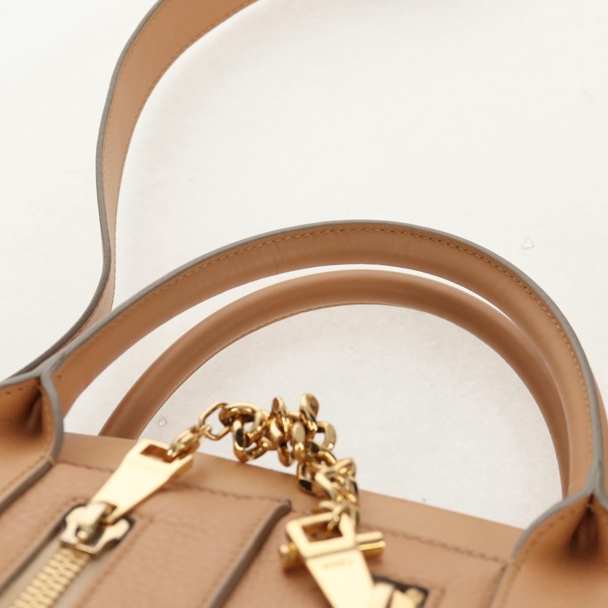 Chloe Cate Satchel Leather, Beige, Leather, Tote Bag
