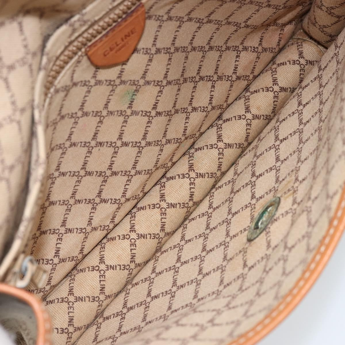 Celine Macadam Pochette Canvas and Leather, BEIGE, CANVAS, Clutche & pouche
