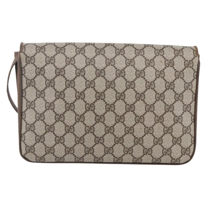 Gucci Vintage Shoulder Bag GG Canvas and Leather, BEIGE, CANVAS, Shoulder bag