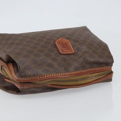 Celine Macadam Pochette Canvas and Leather, BROWN, CANVAS, Clutche & pouche