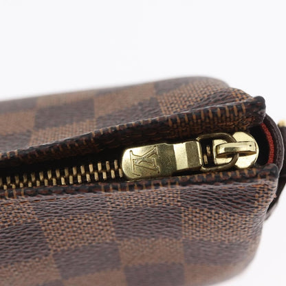 Louis Vuitton Trousse Make Up Bag Damier, BROWN, CANVAS, Clutche & pouche