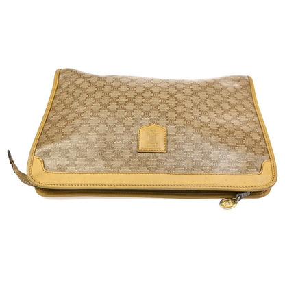 Celine Macadam Pochette Clutch, BROWN, PVC, Clutche & pouche