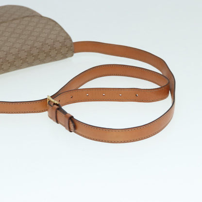 Celine Vintage Macadam Shoulder Bag Canvas and Leather, BEIGE, CANVAS, Shoulder bag