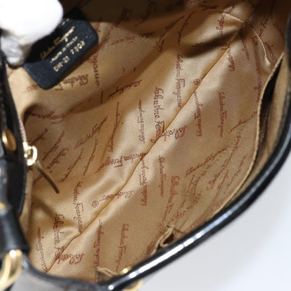 Salvatore Ferragamo Gancini Tote Patent leather, BLACK, PATENT_LEATHER, Tote bag